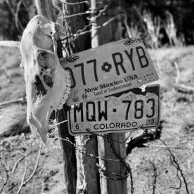 The state line between Colorado and New Mexico on the CDT