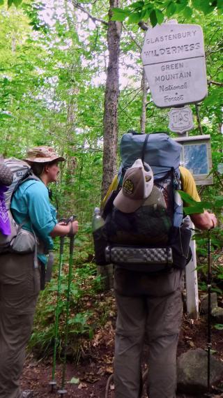 Entering Glastenbury Wilderness Area