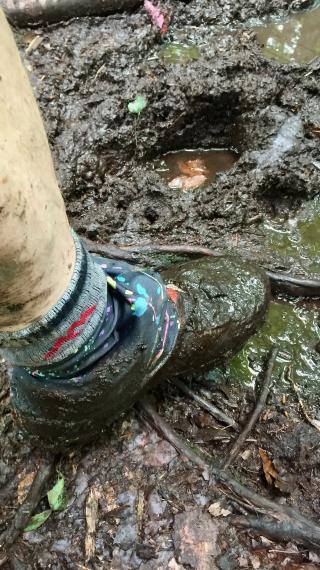 Muddy boot